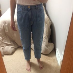 Pleat-Front High-Rise Peg Jean In Innocence